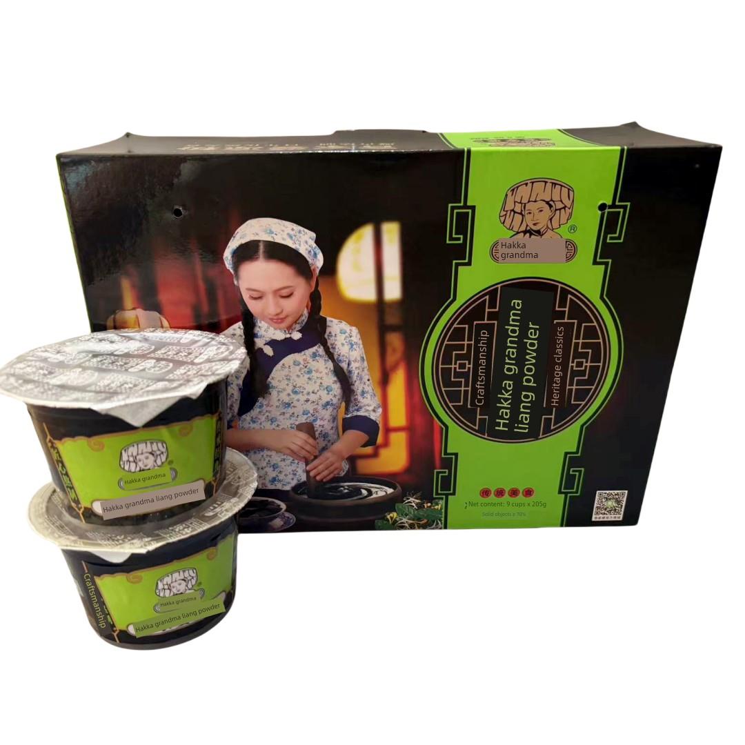 广东惠州罗浮山特色客家坡山水胶龟膏即食烤草胶豆腐花