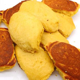 12个纯玉米面大饼子手工粗粮锅贴窝窝头大饼子早餐馒头四斤装