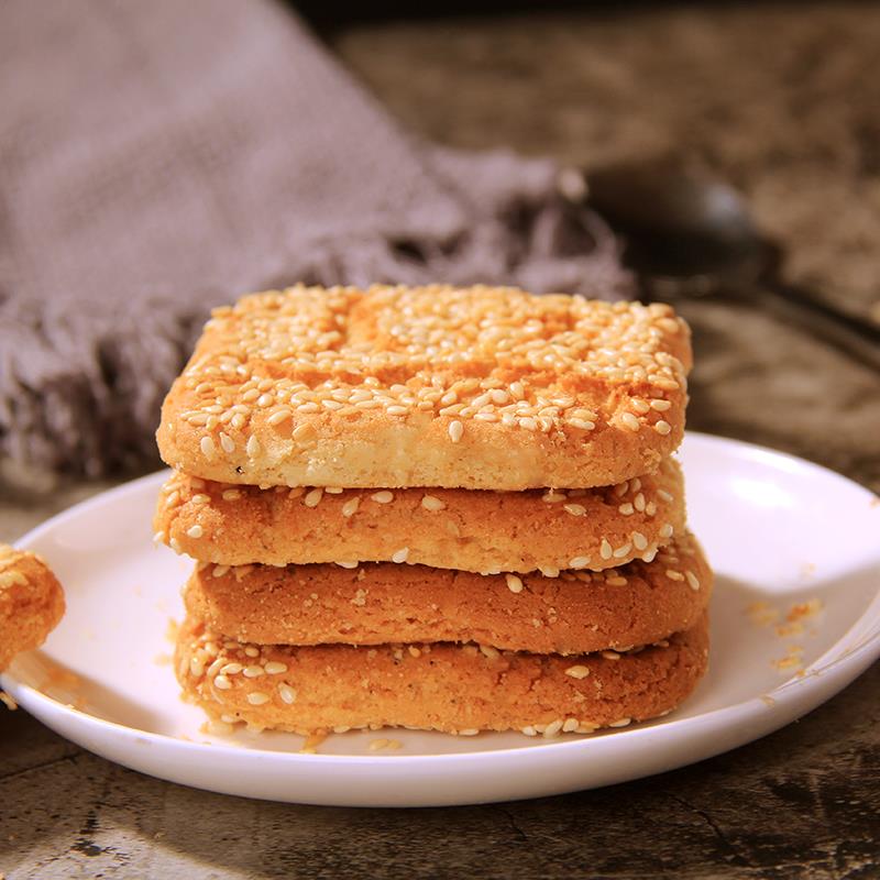 独立包装芝麻方块酥传统手工糕点早餐桃酥酥饼早茶点怀旧老口味