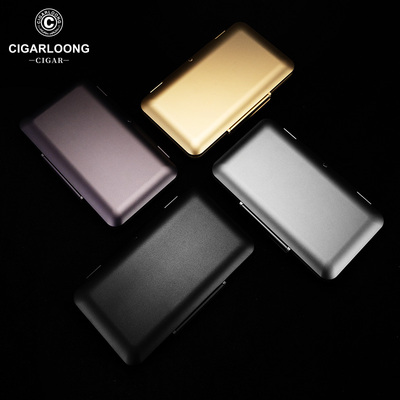 CIGARLOONG茄龙雪茄盒便携保湿盒铝合金雪松木礼盒包装CLA-23KS1