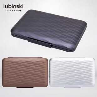 鲁宾斯基便携雪茄盒6-10支装超薄3CM航空铝密封防水高档订制礼品