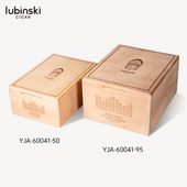 鲁宾斯基雪茄醇化盒纯雪松木实木原木保湿 箱无油漆西打木养茄柜用