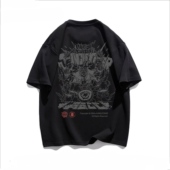 200g重磅纯棉短袖 嘻哈港风ins宽松情侣半袖 t恤男 高街潮牌美式 美式