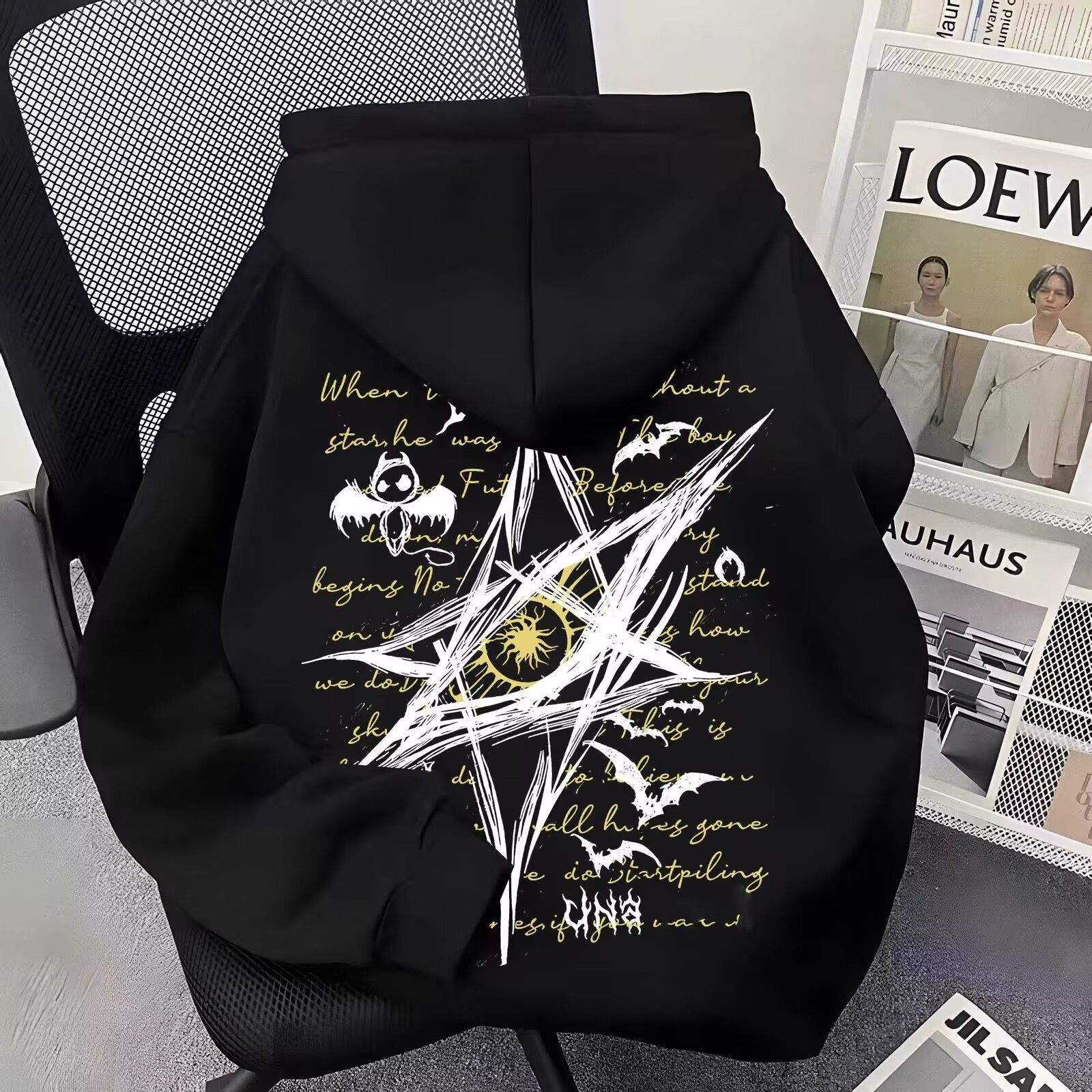 美式男女高街流星潮牌印花连帽卫衣男女秋冬新款宽松情侣外套上衣,男装,卫衣,淘宝优惠券,粉丝福利购,淘宝优惠卷