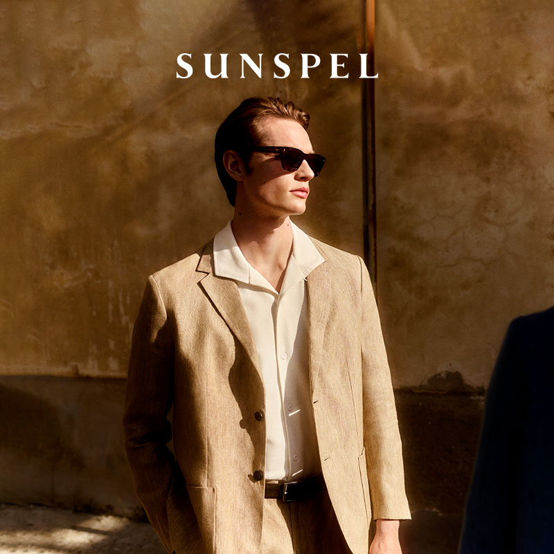 SUNSPEL男士早秋亚麻西装外套