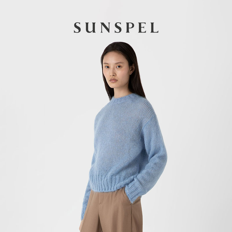 SUNSPEL女士秋冬圆领混纺毛衣