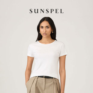 Island海岛棉圆领打底T恤 SUNSPEL女士秋冬Sea 海岛棉系列