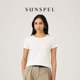 SUNSPEL女士早春Sea 海岛棉系列 Island海岛棉圆领打底T恤