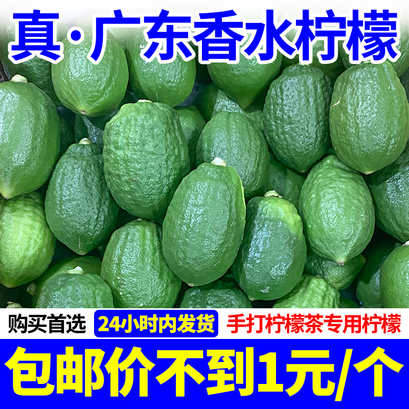 广东香水柠檬爆香型酸爽多汁无籽一级果手打柠檬茶奶茶店新鲜柠檬