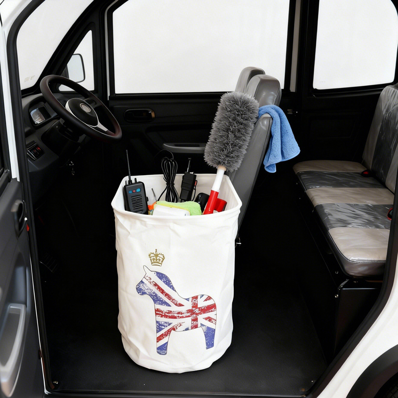 电动四轮车收纳筐放充电器雨伞