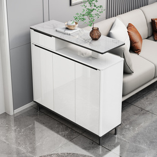 鞋柜家用门口双面客厅隔断低柜不靠墙烤漆玄关柜新款入户门收纳柜