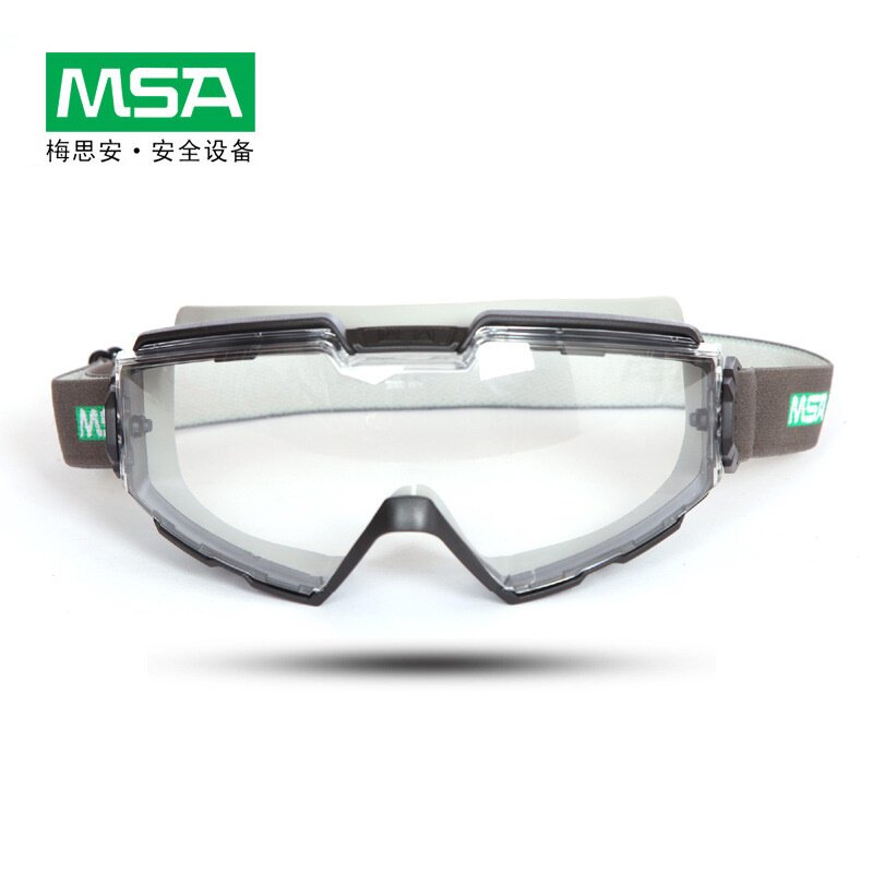 梅思安MSA 10108427 防冲击防飞溅防风沙透明防雾骑行护目镜