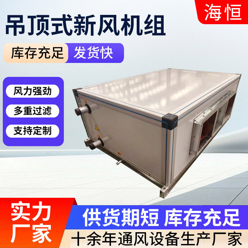 大风量吊顶新风机组车间办公室空气净化机组吊顶式新风机组