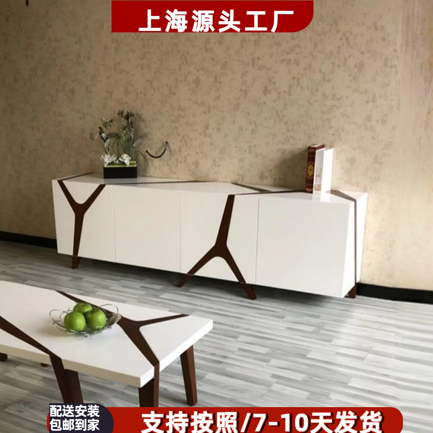 新品意式烤漆餐边柜北欧轻奢茶水柜创意个性玄关柜储物柜酒柜整装