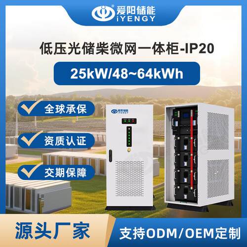 低压51.2V314Ah光储柴微网一体柜磷酸铁锂电池64kWh源头工厂