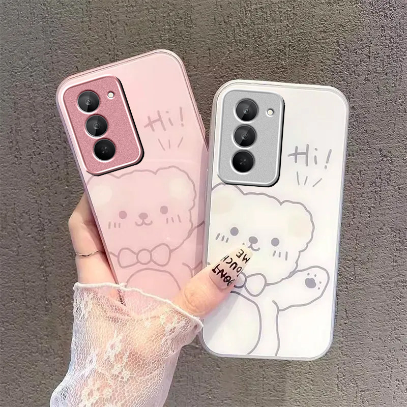 适用红米Note15Pro手机壳可爱小熊新款RedmiNote15R玻璃时尚15pro全包防摔保护套Redmi小米15ultra高级感硬壳