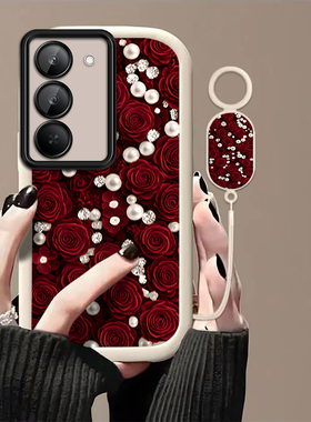 珍珠玫瑰适用红米Note15R手机壳红米Note14/13/12pro+新款12/11r高级note10/9全包5g防摔11se软壳turbo3/4Pro