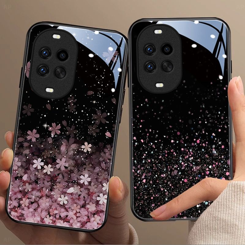 满屏樱花适用华为nova15Ultra手机壳nova14pro/nova12ultra硬13/10pro新款nova9/8se玻璃nova7/6/4防摔nov5i