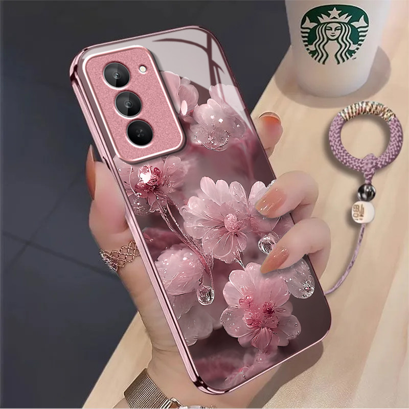 水晶花适用红米Note15R手机壳红米Note14/13/12pro+新款12/11r玻璃note10/9高级5g防摔11se硬壳turbo3/4Pro