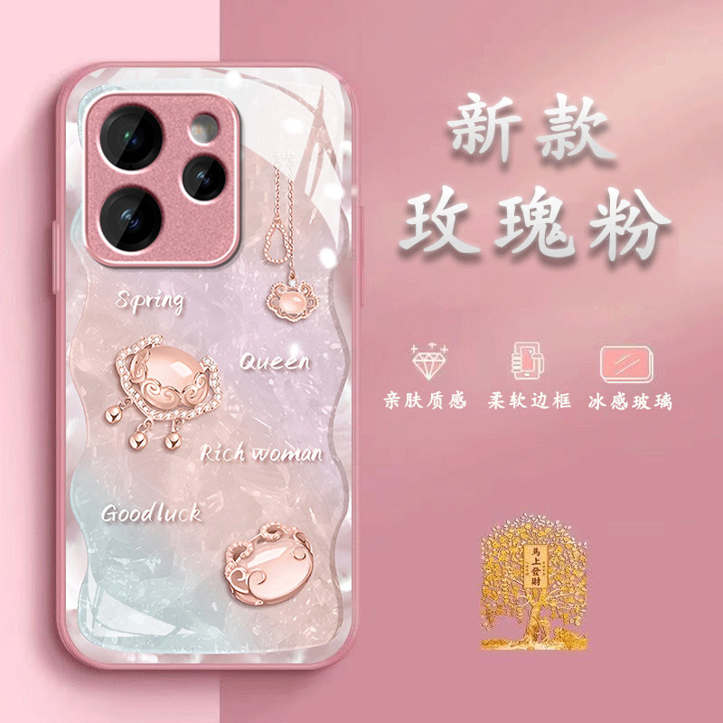 贝纹铃铛适用OPPOReno16Pro手机壳reno15c/reno14//13/12/11新款10/9/8Pro+玻璃findx10/9/8ultra高级7/6/5/3
