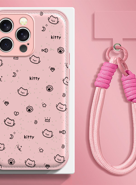 猫咪猫爪适用苹果17promax手机壳iPhone16e/15pro新款14plus女ip13pro全包防摔12气垫壳11高级小众马年带挂绳