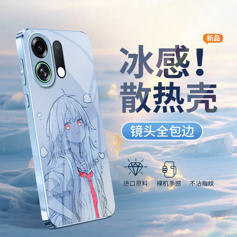 生气女孩适用OPPOK13TurboPro手机壳k12/11x新款K13s玻璃k10活力版k9pro全包防摔k7硬壳oppor15高级感oppor17