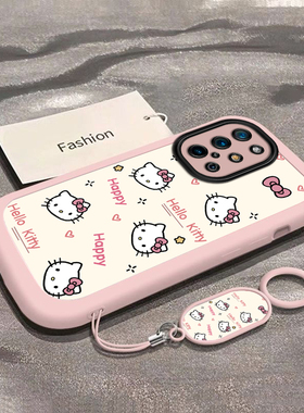 可爱猫咪适用一加8T手机壳新款KB2000防摔镜头全包男女带挂绳硅胶软壳创意保护套高级感时尚个性小众情侣网红