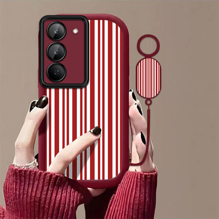 红线条适用红米Note15R手机壳红米Note14/13/12pro+新款12/11r高级note10/9全包5g防摔11se软壳turbo3/4Pro