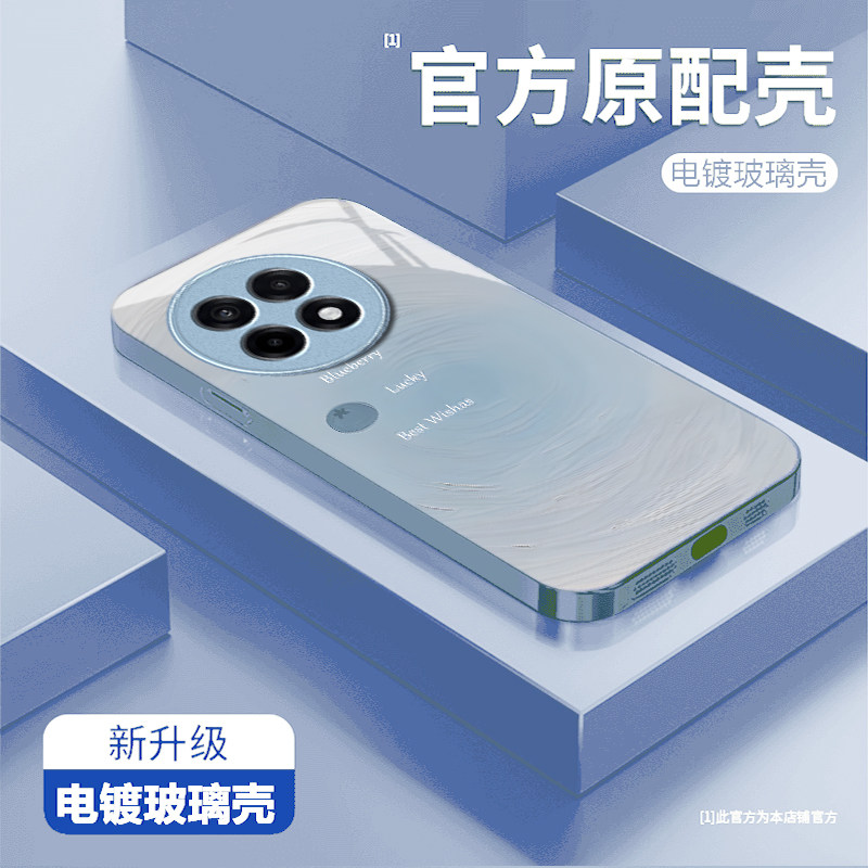 幸运蓝莓适用一加Turbo6V手机壳一加Ace玻璃一加ace5pro至尊新款一加ace3v/2v高级13t/12/11r一加10/9pro硬8t