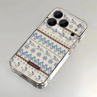 适用苹果17promax手机壳iPhone16/15pro新款14女13mini全包xsmax防摔xr12pro透明11雪花kt猫ip6s/7/8plus软se