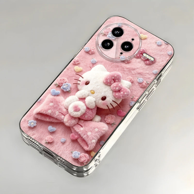 可爱kt猫适用红米K80至尊版手机壳红米k70/k60/k50pro新款k40s高级k30iRedmi红米14r/13r/12r防摔红米14c/13c