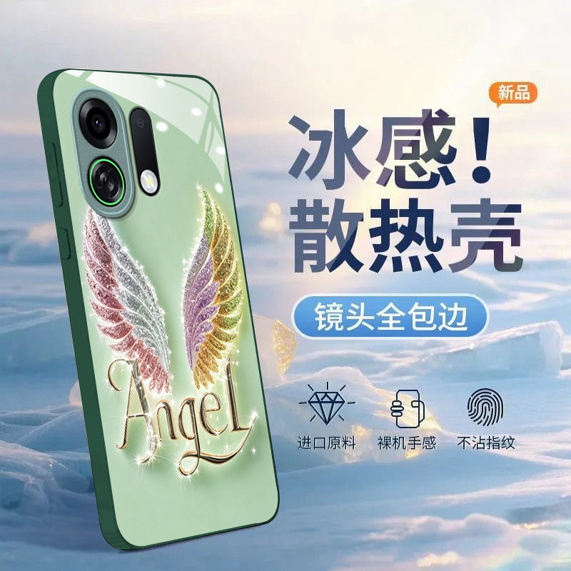 天使翅膀适用OPPOK13TurboPro手机壳k12/11x新款K13s全包k10活力版k9pro全包防摔k7软壳oppor15高级感oppor17