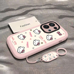 可爱猫咪适用OPPOReno8Pro手机壳新款PGAM10防摔镜头全包男女挂绳硅胶软壳创意保护套高级感时尚个性小众情侣
