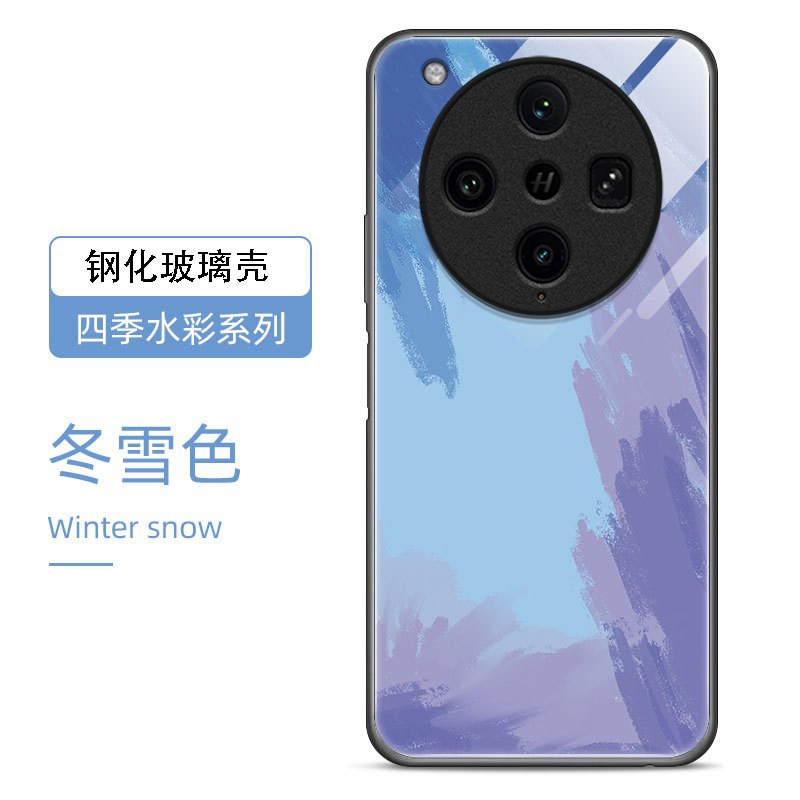 水彩色适用OPPOFindX9Pro手机壳oppofindx8Ultra新款玻璃oppofindx8s+/x7pro液态x5pro高级x6pro硬壳x3pro