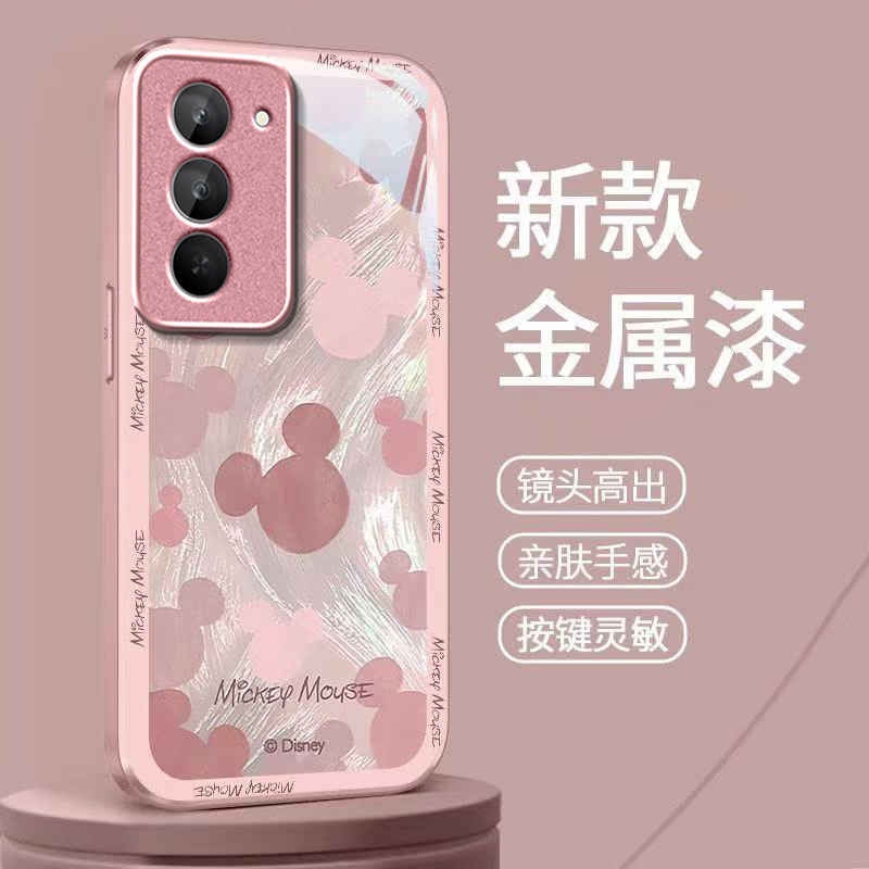 羽纱米奇适用红米Note15R手机壳红米Note14/13/12pro+新款12/11r玻璃note10/9高级5g防摔11se硬壳turbo3/4Pro
