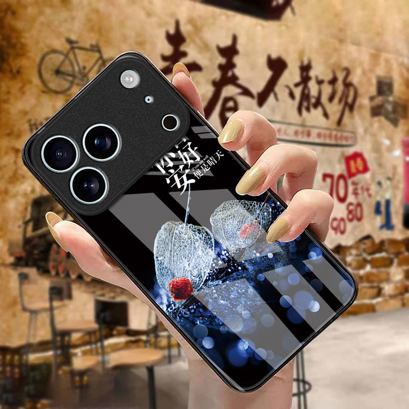 满眼星辰适用苹果17promax手机壳iPhone16/15pro新款14女13mini全包xsmax防摔xr12pro硬壳11玻璃ip6s/7/8plus