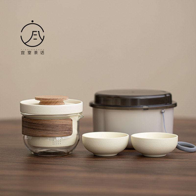 宜室茶话雅趣快客杯一壶二杯泡茶壶泡茶办公室便携式旅行茶具套装