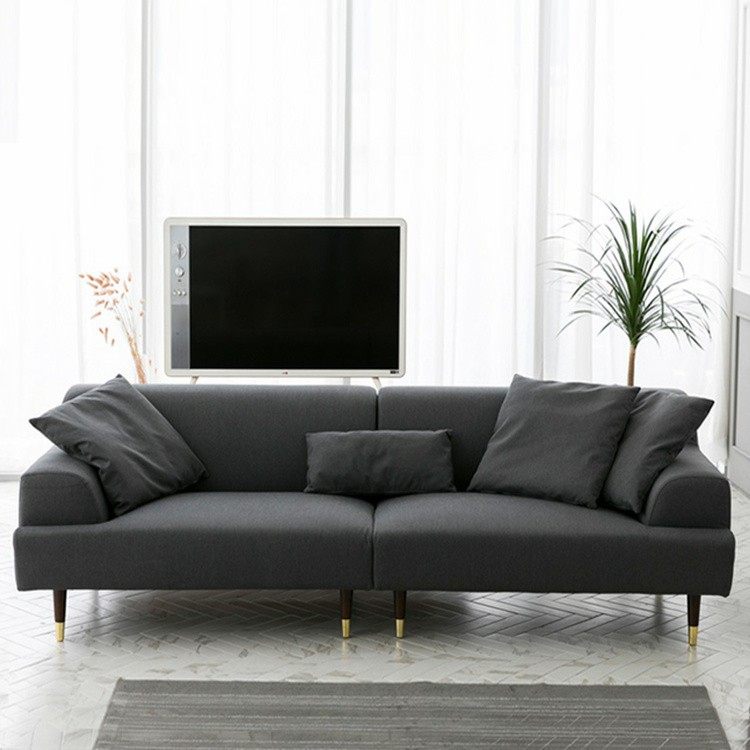 客厅北欧布艺沙发组合灰色棉麻布双人位舒适三人位轻奢小户型沙发