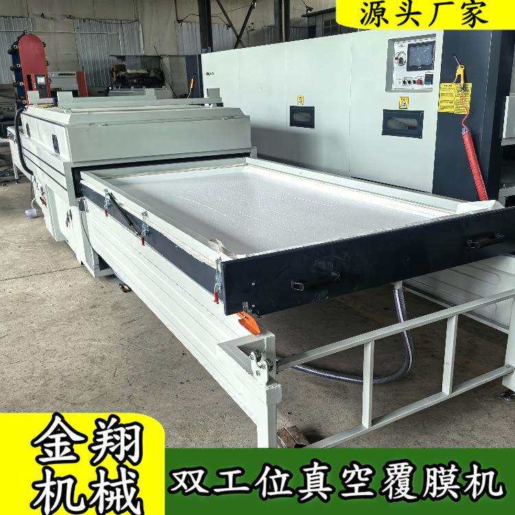 侧出台真空覆膜机pvc膜吸皮机门板/移门/异形橱柜门吸塑机