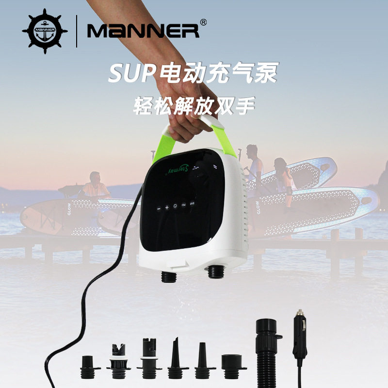 户外电动充气泵SUP桨板充气帐篷充气床皮划艇钓鱼浮台便携打气泵