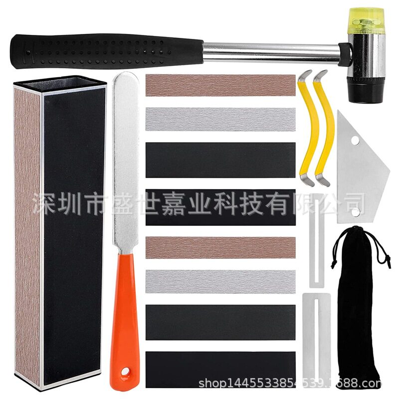 吉他品丝安装锤套装 品丝打磨找平锉刀 找平杠 吉他打磨砂纸