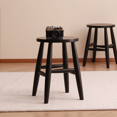 r^ 沙迦圆凳 全实木凳子创意多功能家用会客凳餐凳陪读小椅