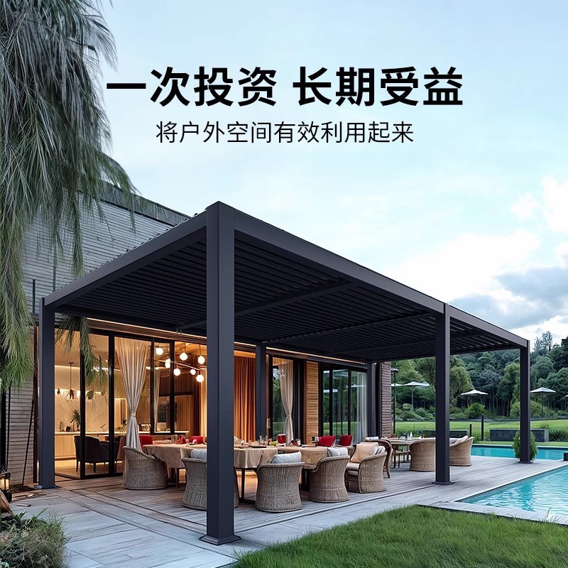 停车棚户外遮阳篷商用摆摊棚子车库棚家用院子铝合金轿车雨棚