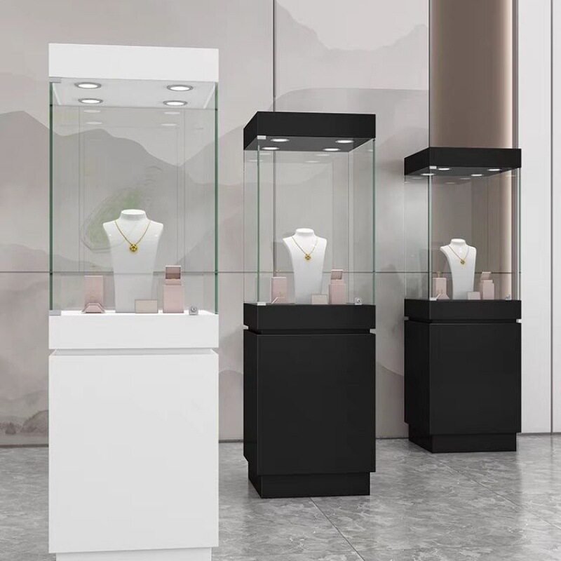 2026玻璃展示柜珠宝玉器透明柜台陶瓷产品展示柜博物馆文物陈列柜
