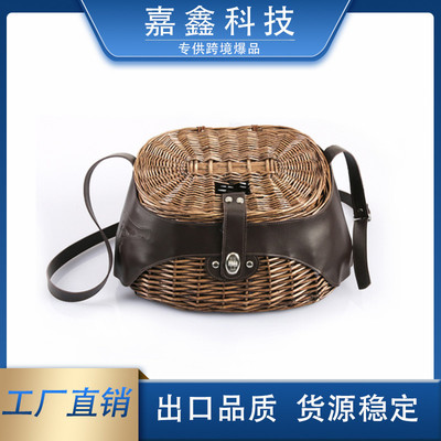 藤编鱼篓 木质钓鱼桶 Willow Creel 手编鱼护渔笼