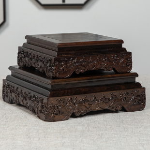 红木底座实木长方形玉石奇石摆件花盆佛像财神关公供佛台垫高托架