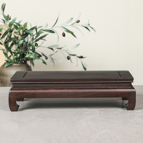 长方形实木黑檀木底座