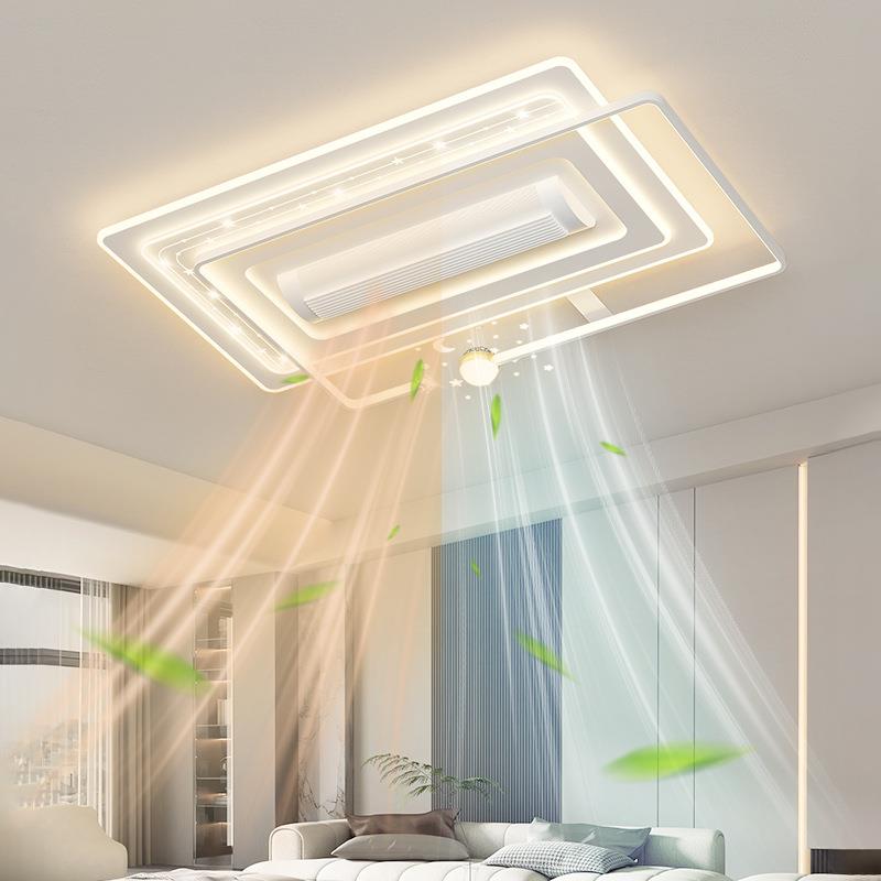 家装空调灯现代简约护眼全光谱全屋吸顶灯冬天热风客厅无叶风扇灯