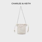 SL2 CHARLES＆KEITH24夏季 新品 10701500串珠编织镂空链条水桶X20