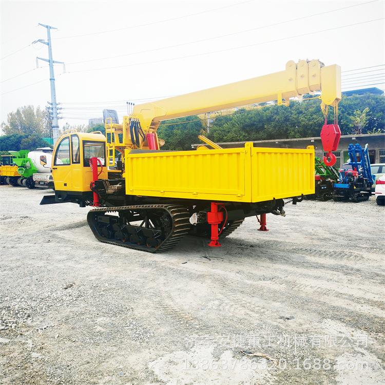 后桥履带随车吊运输车 大型钢制履带平板吊 苗木运输随车起重机